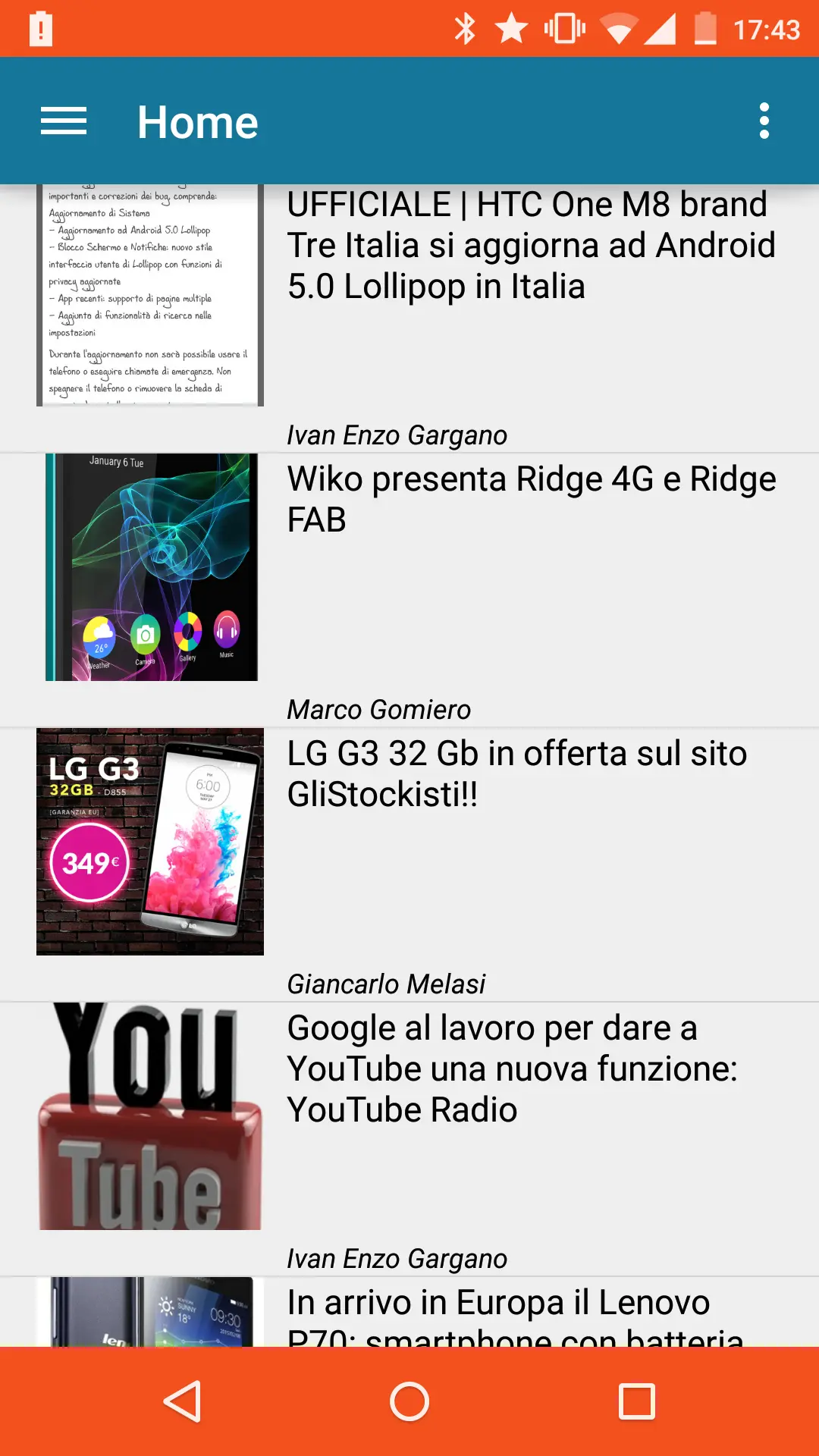Early iteration of the app