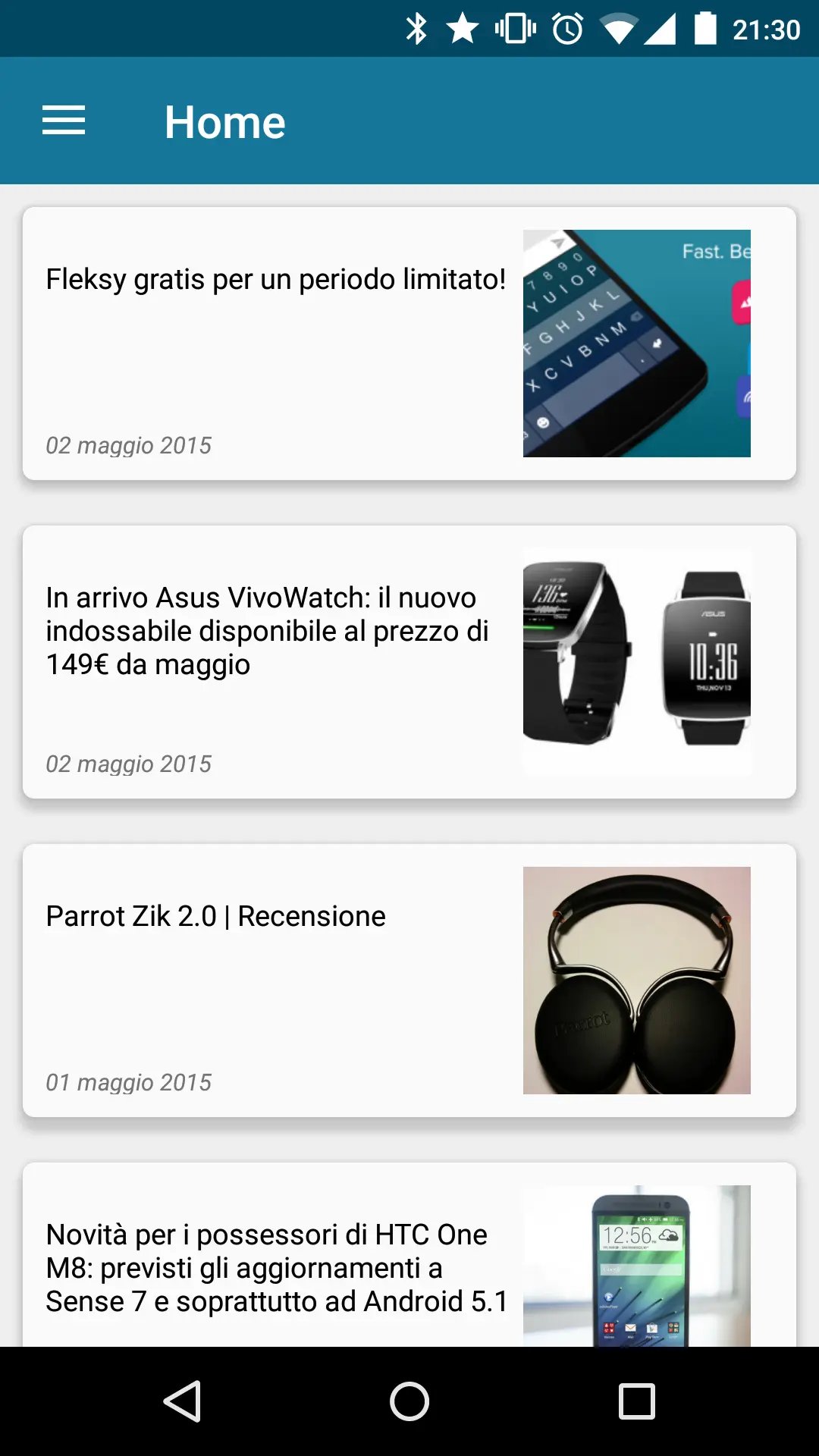 Final shape of the app